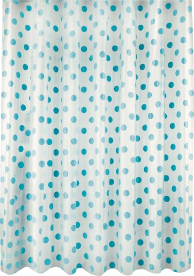 HOME - Polka Dot Shower Curtain - Blue